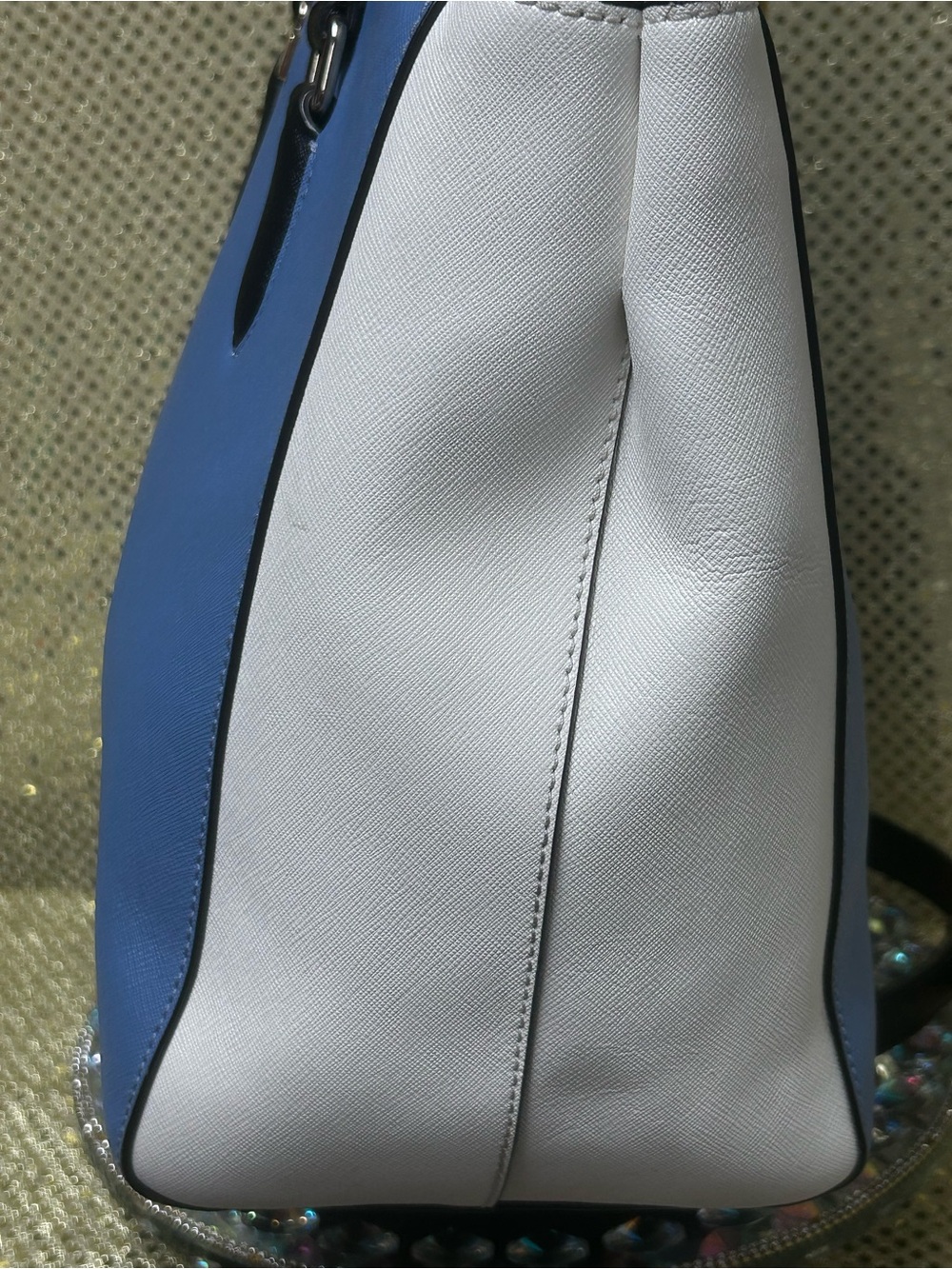 Kate Spade Laurel Way Blue and Crossbody Tote Bag Approx. 17 x 11 x 4. - Picture 8 of 9